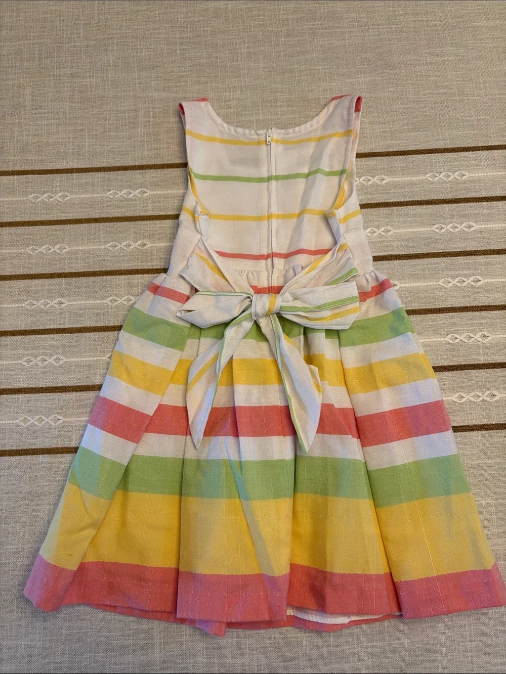 Bonnie Jean Striped Bow Sundress